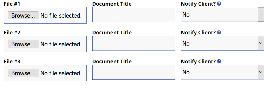 Home screen for attaching a document to an appointment